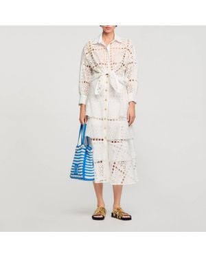Sandro Broderie Anglaise Shirt - White