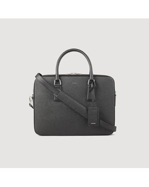 Sandro Reconstituted Leather Briefcase - Black
