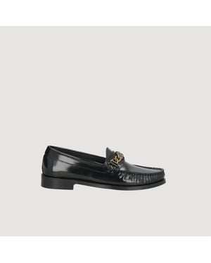 Sandro Leather Loafers - Black