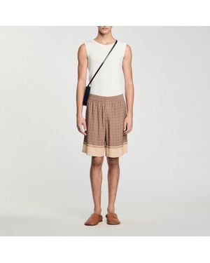 Sandro Patterned Floaty Bermuda Shorts - Multicolor
