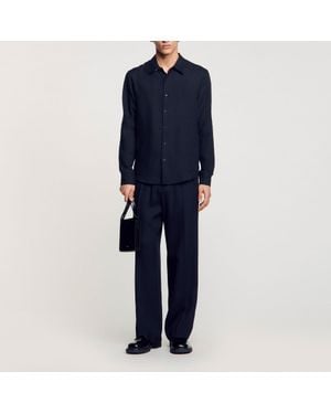 Sandro Linen Shirt - Blue