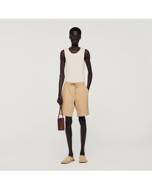 Sandro Cotton Shorts - Natural