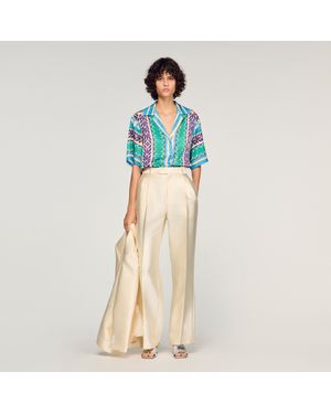 Sandro Flower Print Shirt - Blue
