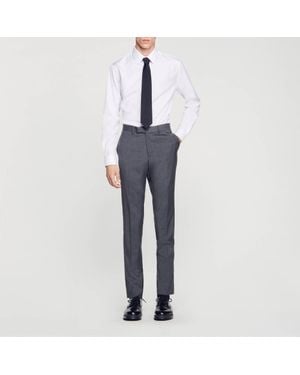 Sandro Wool Suit Pants - Gray