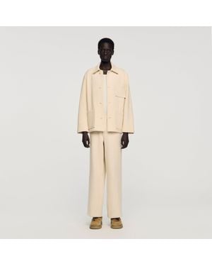 Sandro Cotton Worker Jacket - Natural