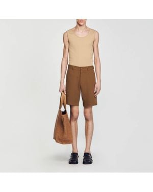 Sandro Cotton Shorts - Natural