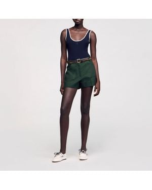 Sandro Knit Bodysuit - Blue
