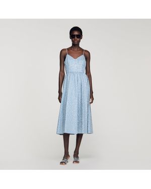 Sandro Sequined Maxi Dress - Blue