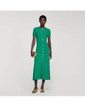 Sandro Knit Maxi Dress - Green