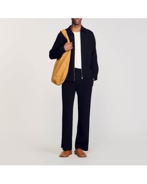 Sandro Pleated Shirt - Black
