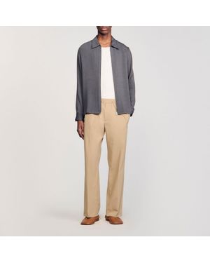Sandro Pleated Shirt - Blue