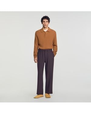 Sandro Wide-Leg Pants - Blue