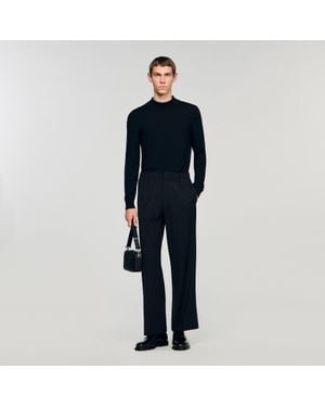 Sandro Wide-Leg Pants - Blue