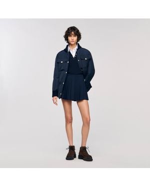 Sandro Pleated Skort - Blue