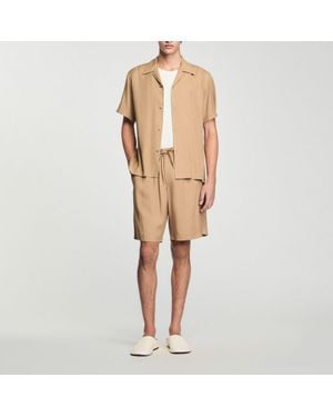 Sandro Shark Collar Shirt - Natural