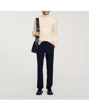 Sandro Straight-Leg Pants - Blue