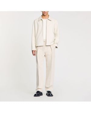 Sandro Leather Jacket - Natural