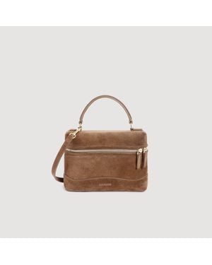 Sandro Tangolino Suede Bag - Brown