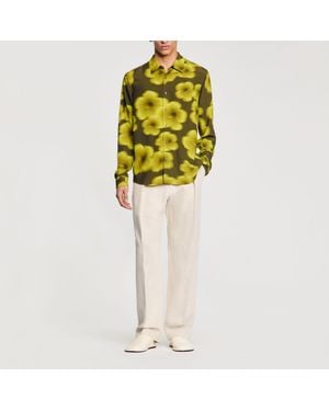 Sandro Loose-Fit Floral Shirt - Yellow