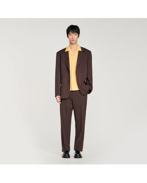 Sandro Oversized Wool Jacket - Multicolor