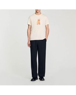 Sandro Wild Animals T-Shirt - Black