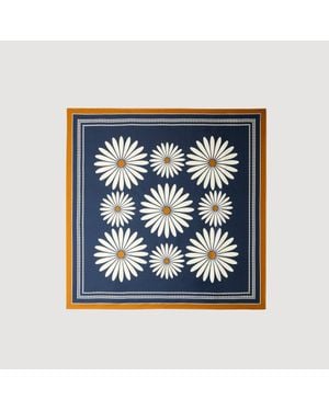 Sandro Floral Silk Scarf - Blue