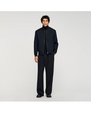 Sandro Zip-Up Jacket - Blue