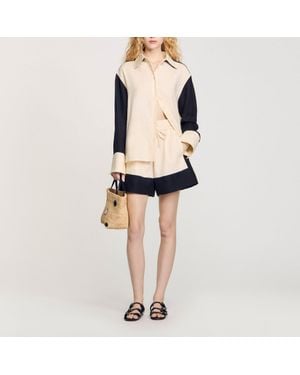 Sandro Two-Tone Shirt - Black