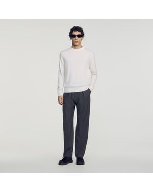 Sandro Cashmere Pullover Sweater - White