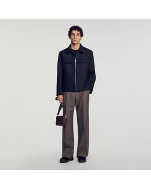 Sandro Patch Pocket Jacket - Blue