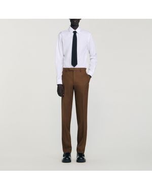 Sandro Wool Suit Pants - White
