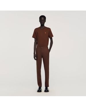 Sandro Jersey Pants - Brown