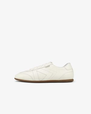 Sans Matin Iris Low Top Trainers By For Leather, Water-Resistant - White