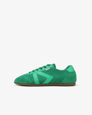 Sans Matin Iris Low Top Trainers, Suede Leather, For Water-Resistant - Green
