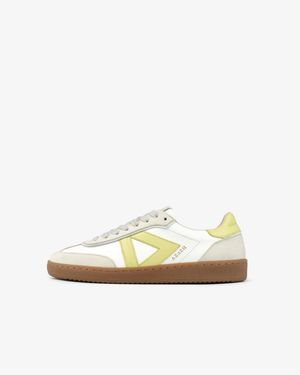 Sans Matin Hera Low Top Trainers, For Leather, Taupe Nubuck Leather, Butter Leather - White
