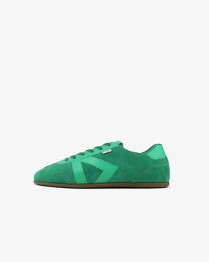 Sans Matin Iris Low Top Trainers, Suede Leather, For - Green
