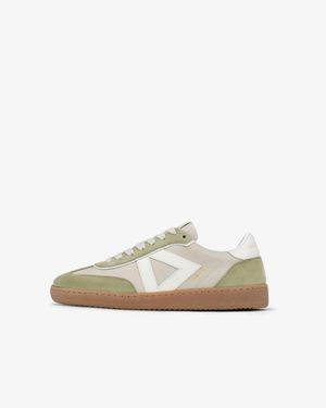 Sans Matin Hera Low Top Trainers, For Taupe Leather, Suede Stone Leather - White