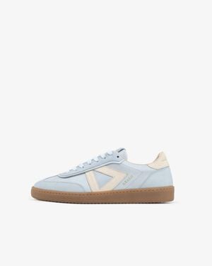 Sans Matin Hera Low Top Trainers By Sky Leather Taupe Nubuck Leather, For - White
