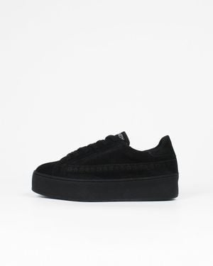 Sans Matin Gaia Platform Trainers, Nubuck Leather, For - Black