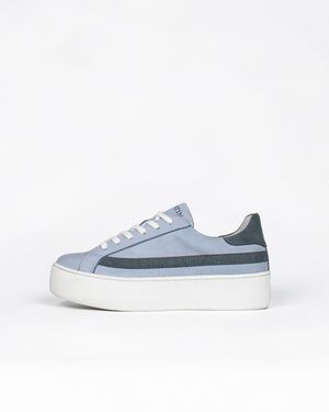 Sans Matin Gaia Platform Trainers, Sky Denim Nubuck Leather, For - Blue
