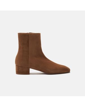 SCAROSSO Ambra Tan Suede Boots - Brown