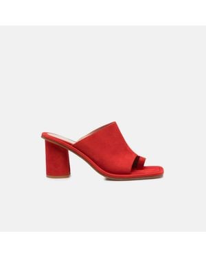 SCAROSSO Gwen Red Suede Sandals & Espadrillas