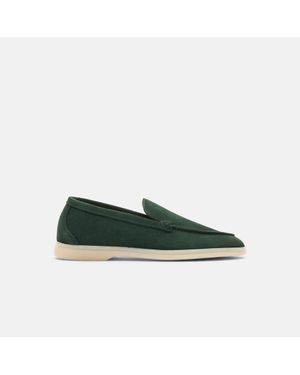 SCAROSSO Ludovica Verde Scamosciata Loafers - Multicolour