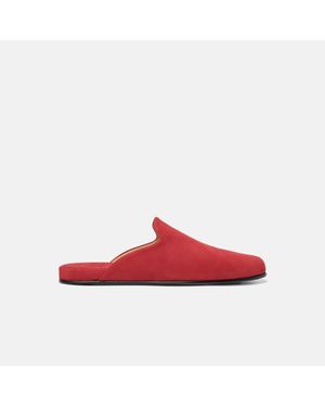 SCAROSSO Atlas Travel Slipper Nubuck - Red