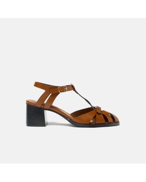 SCAROSSO High Heel Sandals - Brown