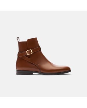 SCAROSSO Lara Cognac Jodhpur Boots - Brown