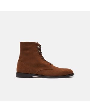 SCAROSSO Eva Brown Suede Boots