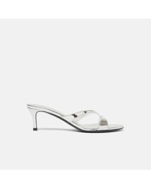 SCAROSSO Heeled Mules - White