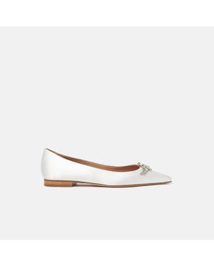 SCAROSSO Iris Satin Strass - White
