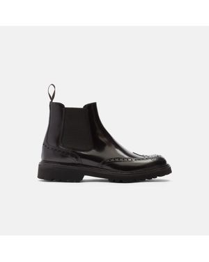 SCAROSSO Poppy Brown Chelsea Boots - Black